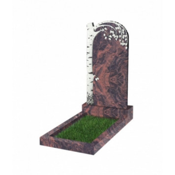 Памятник №84 резной вертикальный 1100x550x70 (Индия, коричневый)